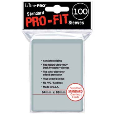 Ultra Pro - Clear Standard Pro-Fit Card Game Sleeves (100)