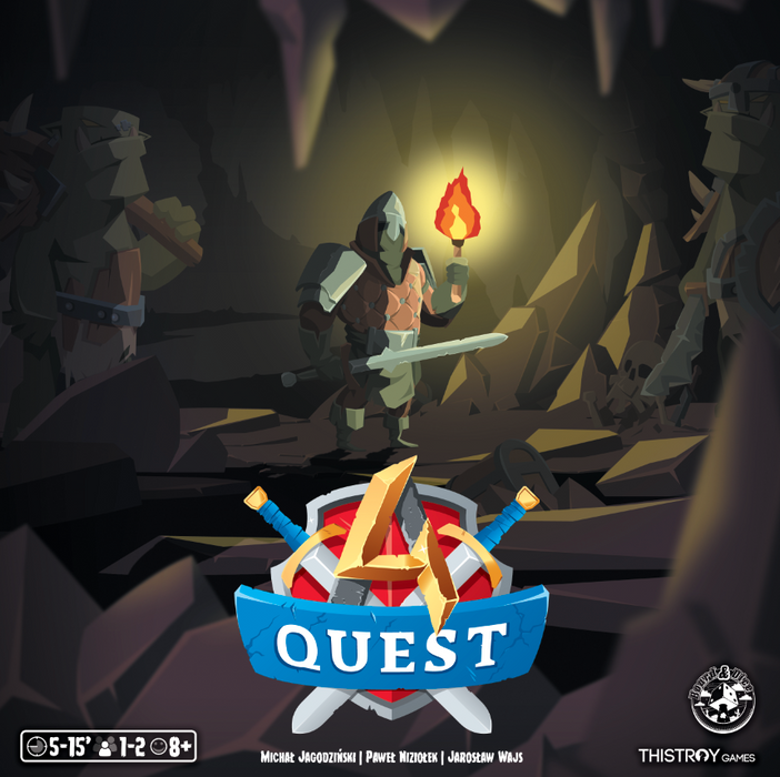 A4 Quest - Board Game - The Dice Owl