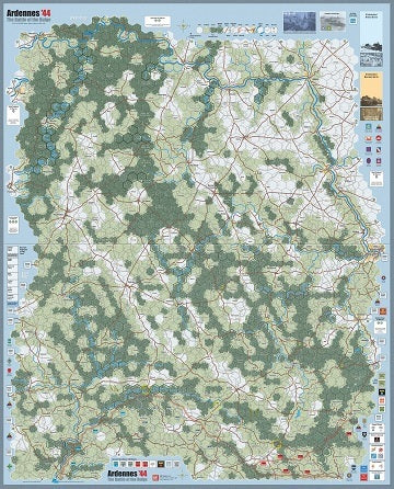 Ardennes '44 Mounted Maps - Board Game - The Dice Owl