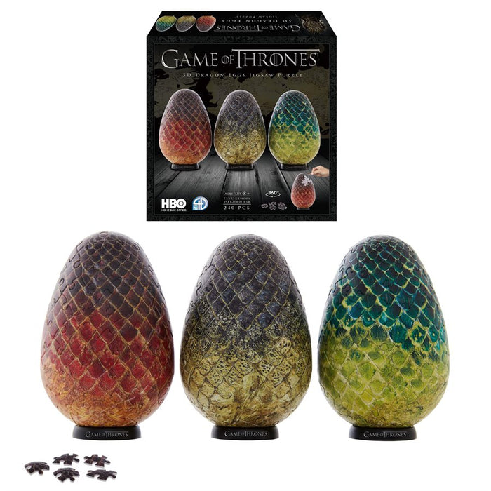 3D Puzzle: Game of Thrones - Dragon Eggs Puzzle Set (3pc)