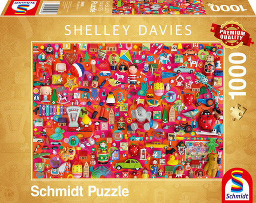 Schmidt Puzzle 1000pc - Shelley Davies: Vintage Toys - The Dice Owl