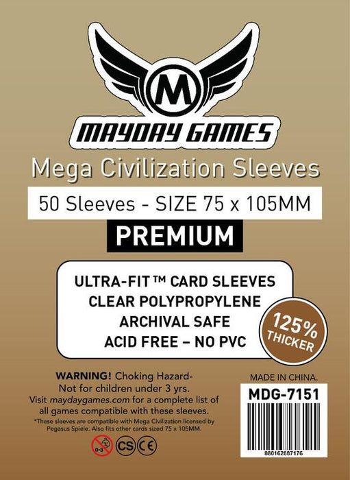 Mayday - Premium Mega Civilization Sleeves 75mm x 105mm (50CT)