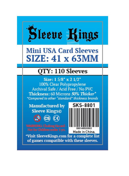 Sleeve Kings - Mini USA Card Sleeves 41mm x 63mm(110)