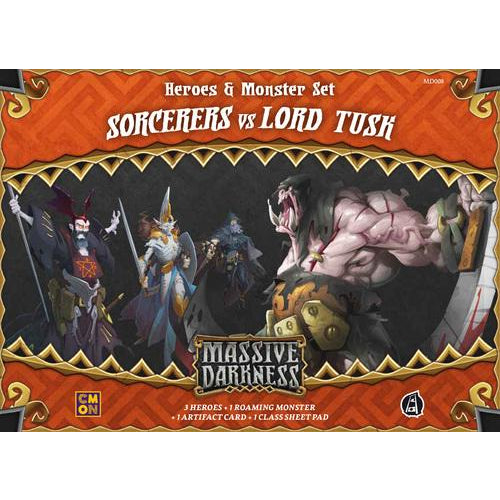 Massive Darkness: Heroes & Monster Set – Sorcerers vs Lord Tusk - Board Game - The Dice Owl