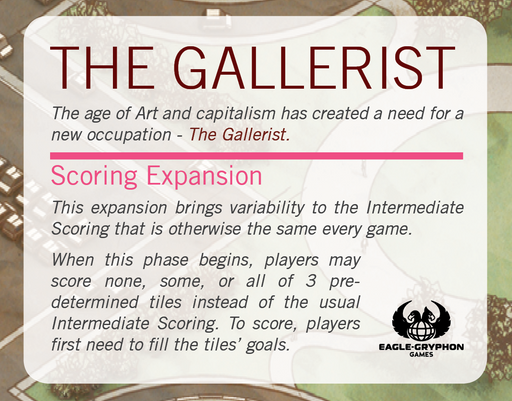 The Gallerist: Scoring Expansion - The Dice Owl