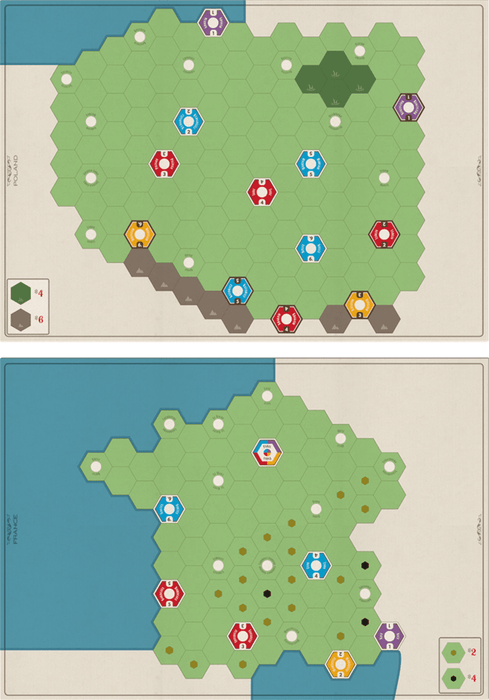 Age of Steam Deluxe Expansion: France & Poland Maps (FR)