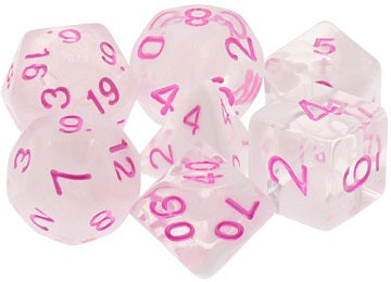 TMG Dragon's Dice - Candied Whispers Milky White w/Pink (7pcs)