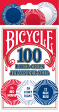Bicycle Plastic Poker Chips - 100 Pack